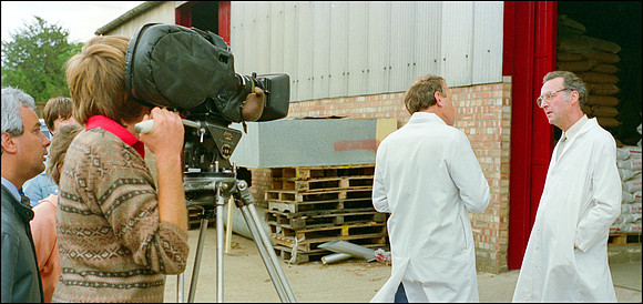 Dad being filmed for BBC